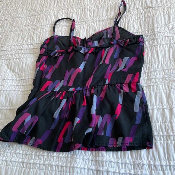 Marc by Marc Jacobs Silk Peplum Tank Top Sz 2 - Picture 2 of 5